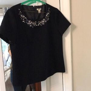 J. Crew Size 2 bejeweled top